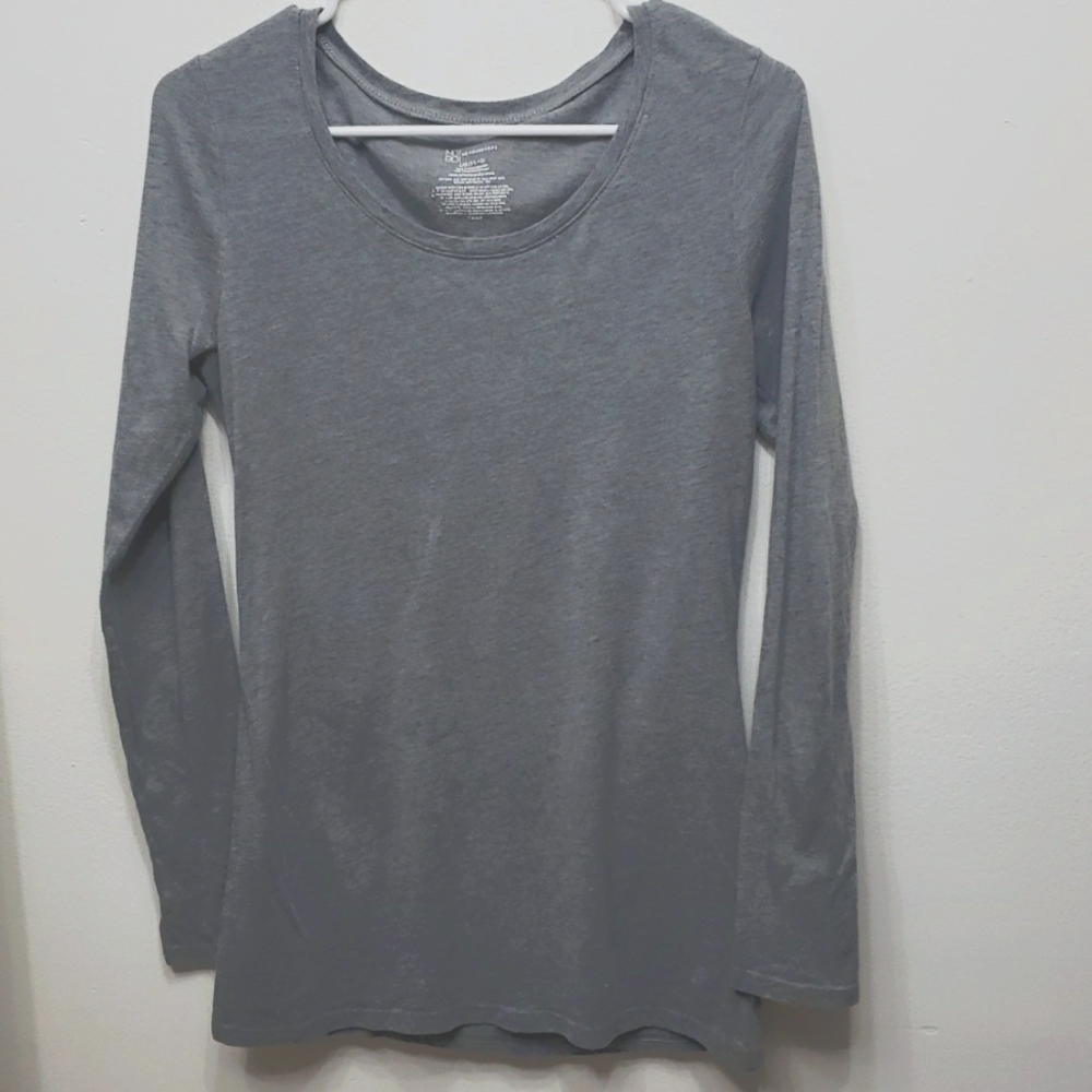 No Boundaries Grey long sleve  blouse size L  D7